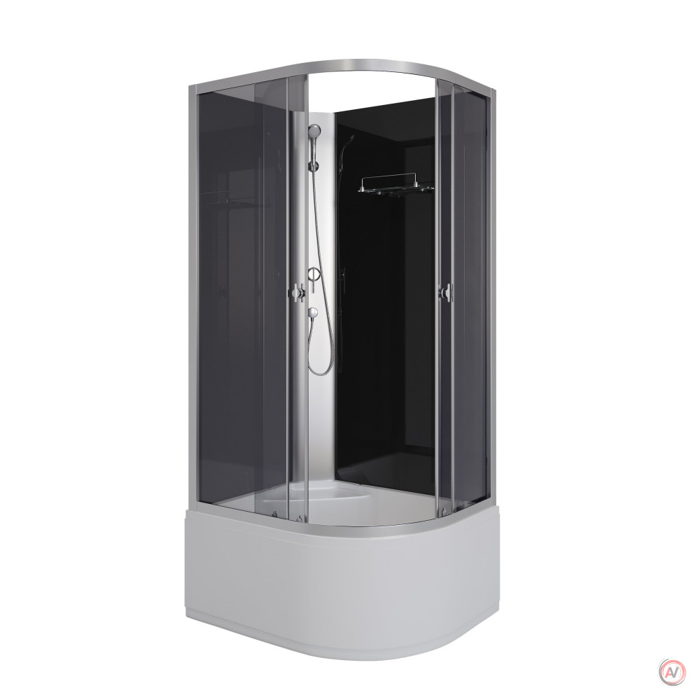 Душ.каб. Niagara Eco E90/70/40L/TN/BK (900х700х1950) 4 места